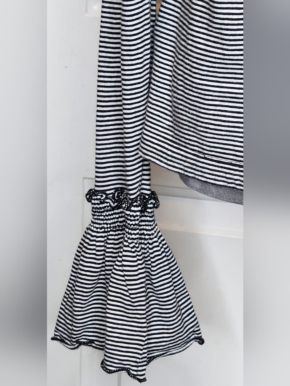 ME+EM Black and White Striped Long-Sleeve Top Size 4 - Picture 4 of 6